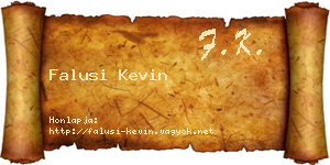 Falusi Kevin névjegykártya