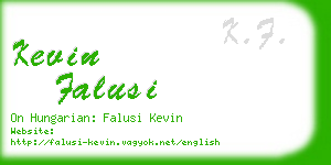 kevin falusi business card